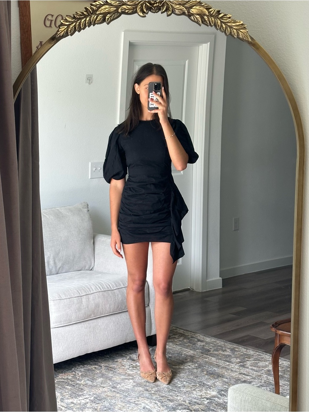 NWT Rhode black mini dress size XS